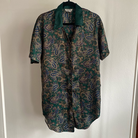 VTG Sostanza Paisley Shirt Dress - Picture 1 of 6